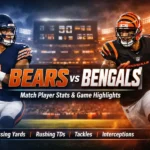 chicago bears vs bengals match player stats