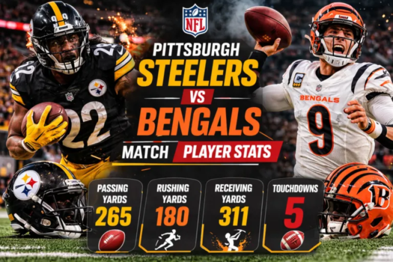 Pittsburgh steelers vs bengals match player stats all